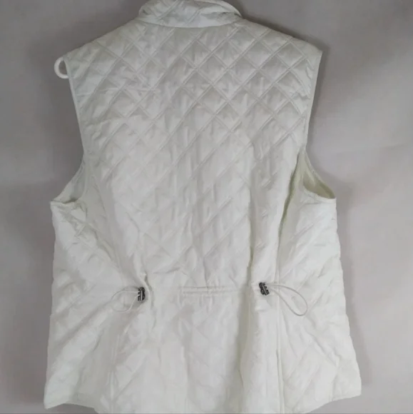 Croft‎ & Barrow The Classic Quilted Vest White Puffer Vest New Medium - Picture 3 of 6